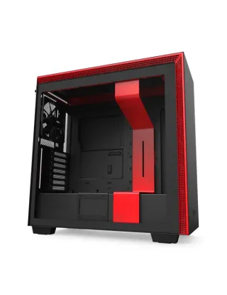 NZXT H710 Mid Tower Case - Matte Black/Red