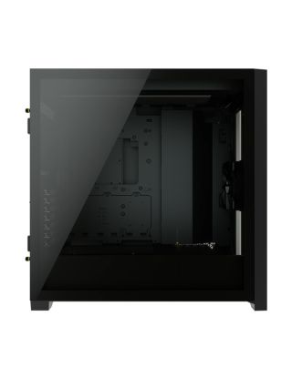 كيس كمبيوتر ميد تاور 5000 دي ATX من شركة كورسير من الزجاج المقسى اللون الاسود