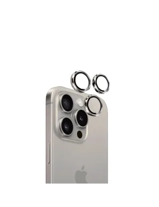 Eltoro Individual Ar Metal Rings Camera Lens Protector For Iphone 15 Pro/15 Pro Max - Natural Titanium