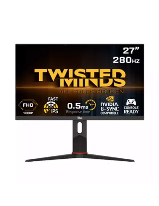 Twisted Minds 27'' Fhd Fast Ips, 280hz, 0.5ms, Hdmi 2.1, Hdr Adjustable Stand Gaming Monitor - Black