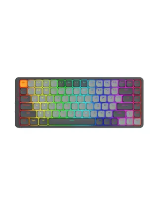 لوحة مفاتيح AZURE 75%  وايرليس من شركة REDRAGON  ميكانيكل بها اضاءه  RGB سطح منخفض المستوى اللون الرمادي (سويتش أحمر مقاوم للغبار)