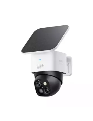 كاميرا مراقبة خارجية لاسلكية Solocam S340 مع عدسة مزدوجة ولوحة شمسية من Eufy