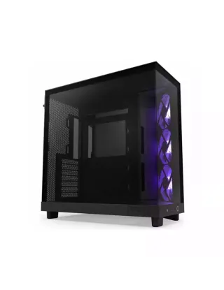 Nzxt H6 Flow Rgb Compact Dual-chamber Atx Mid Tower Case - Black