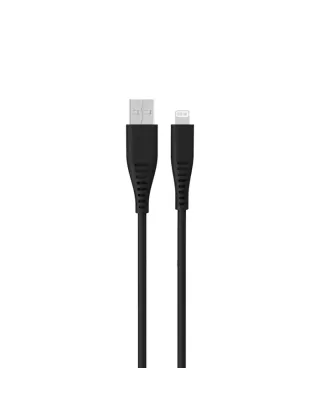 Goui Rubber Silicon Usb To Lightning Cable 1.5 Mts - Black