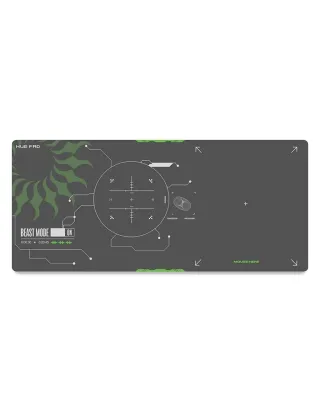 Huepad Halo Series Premium Gaming Mouse Pad, Xl Desk Pad With Carry Case Tube 90x40 Cm - Beast Mode