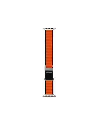 حلقة  حزام ساعة 49/45/44 ملم من شركة ELTORO  اللون اسود في برتقالي