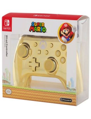NINTENDO SWITCH WIRED CONTROLLER MANETTE FILAIRE SUPER MARIO-GOLD