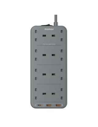 Momax ONEPLUG PD20W 2A1C 8 outlet Power strip - Space Grey