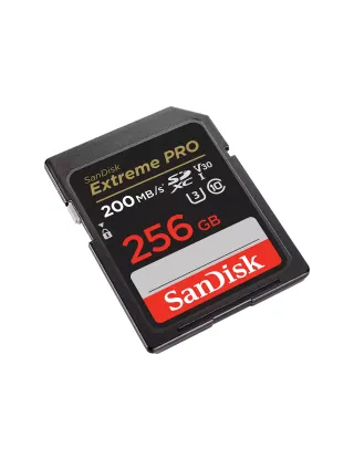 بطاقة سانديسك اكستريم برو SDHC™ AND SDXC™ UHS-I مساحة 256 جيجابايت بدقة 4K
