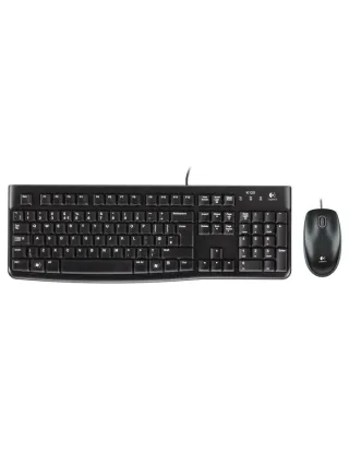 Logitech Wired Keyboard & Mouse - MK120 (English/Arabic)