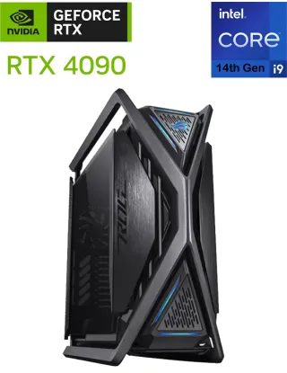 Asus Rog Strix Hyperion Gr701 Intel Core I9 14th Gen Rtx 4090 Full Tower Gaming Pc - Black