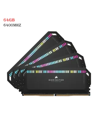 Corsair Dominator Platinum Rgb Ddr5 Ram 64gb (4x16gb) 6400mhz Cl32 Intel Xmp Icue Compatible Computer Memory - Black