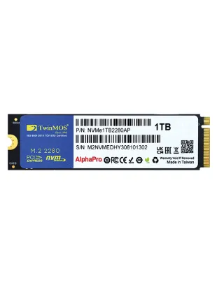 Twinmos Alphapro Nvme M.2 2280 Ssd Read Up To 3600 Mb/s - 1tb
