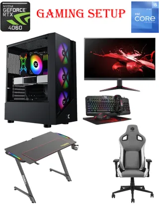 Xigamatek Duke Intel Core I5-12th Gen Gaming Pc With Monitor / Table / Chair / Gaming Kit Bundle Offer
