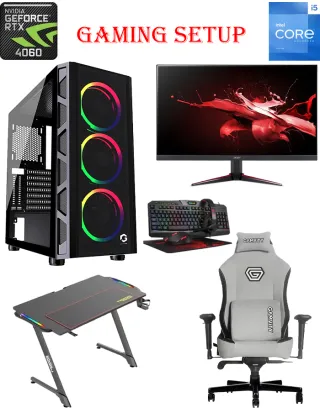 Gameon Trident Ii Intel Core I5 - 13th Gen Gaming Pc With Monitor / Desk / Chair And Gaming Kit Bundle Offer