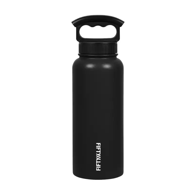 Shop Fifty Fifty Vacuum Insulated Bottle 3 Finger Lid 1l - Matte Black ...