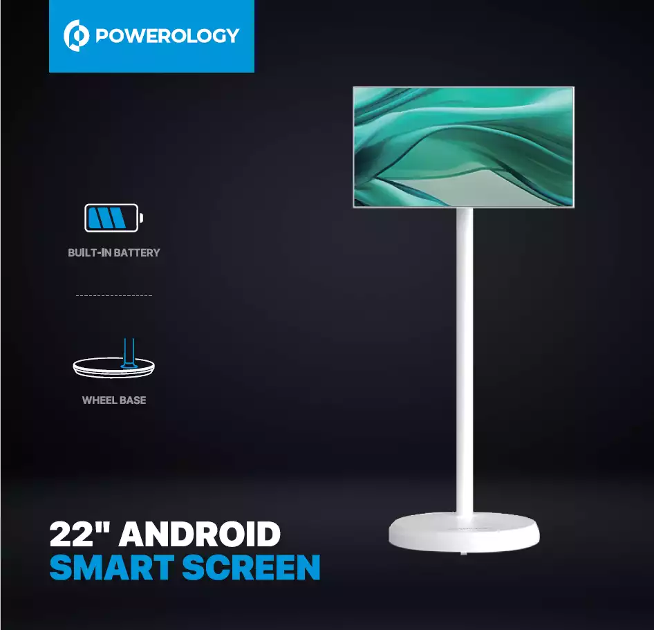 Powerology 22 Inch Android Smart Screen 6gb + 128gb 60hz 6000mah